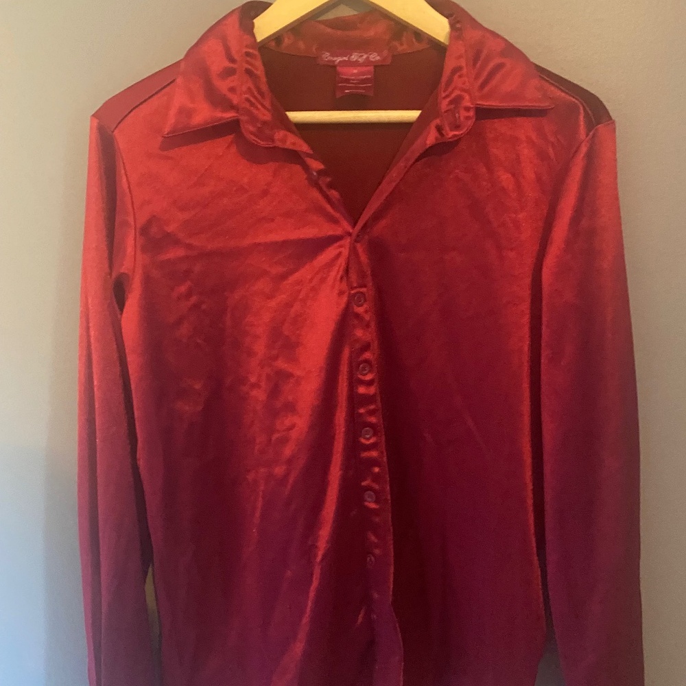 Red Button Up Shirt